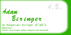 adam biringer business card